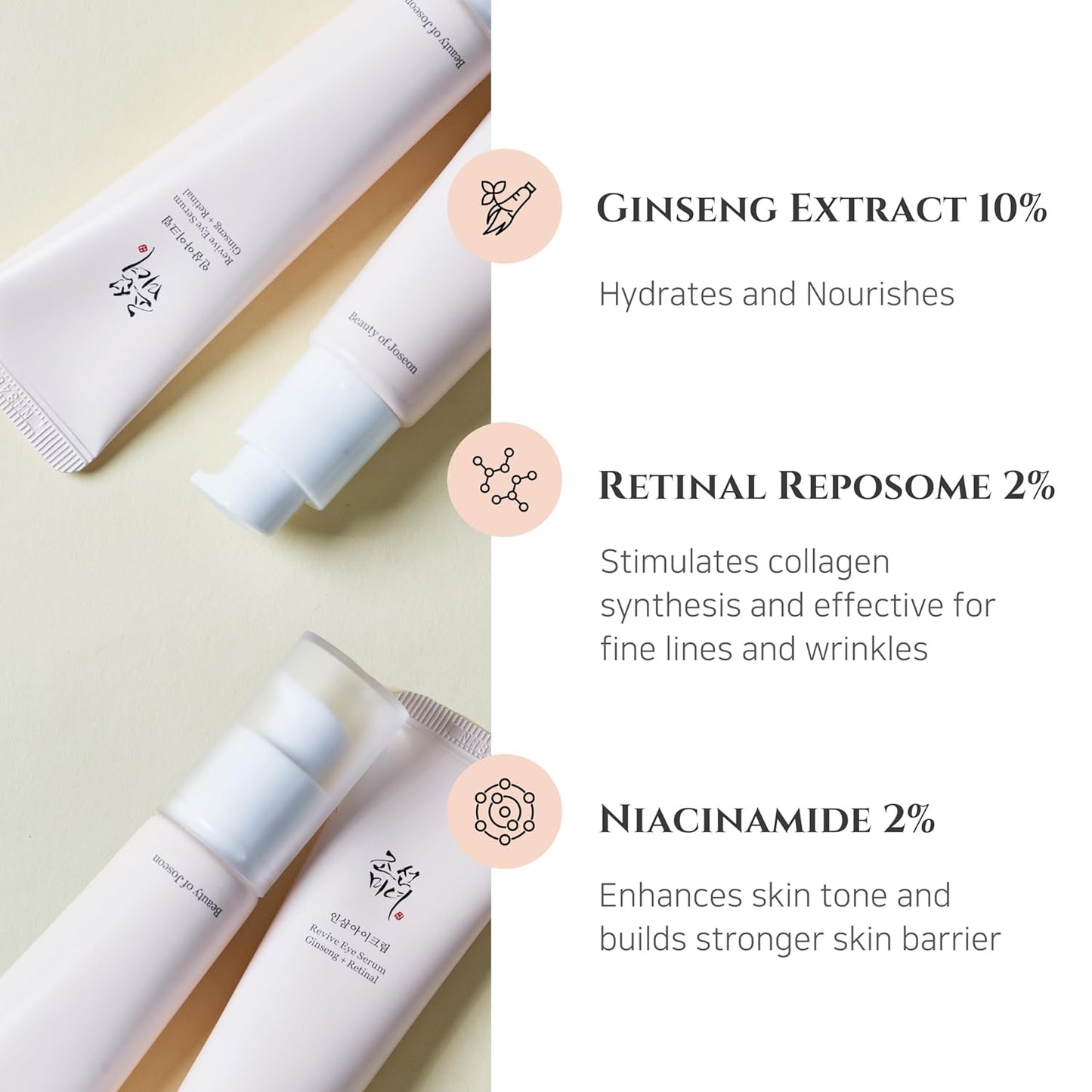 Revive Eye Serum, Anti-Aging Eye Treatment Cream - Visibly Smoothes Fine Lines, Dark Circles & Wrinkles