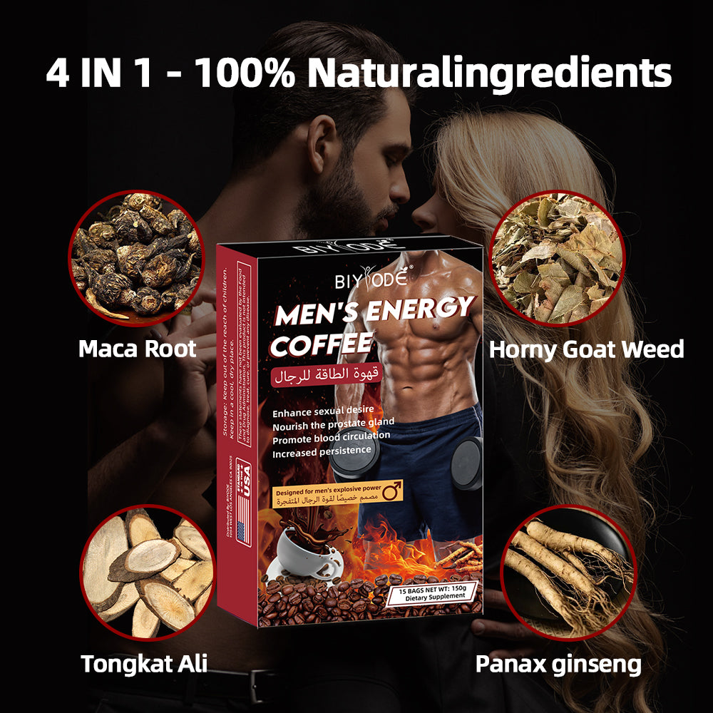 BIYODE Men’s Energy Coffee - Energy Boost, Vitality & Stamina