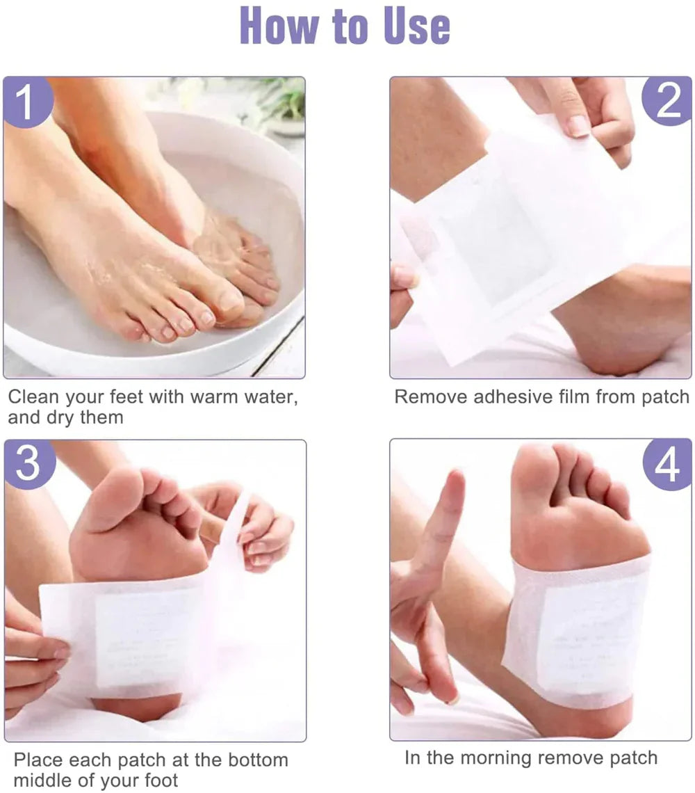 HERBAL DETOX FOOT PATCHES - 10 PATCHES/BOX