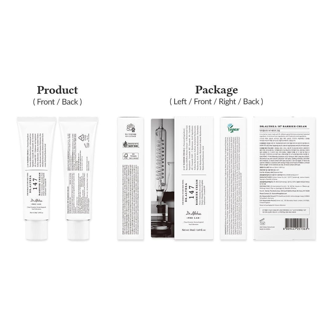 Dr.Althea 147 Barrier Cream | Daily Skin Barrier Care | Deep Hydrating with Hyaluronic Acid & Ceramides