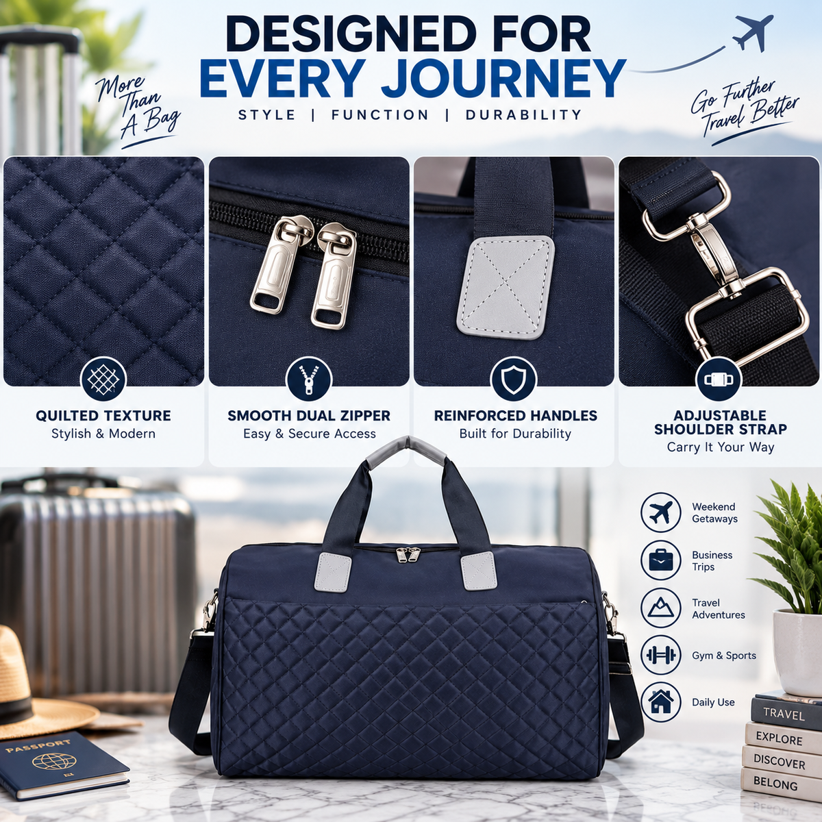 PREMIUM Travel Bag – Stylish, Spacious & Versatile