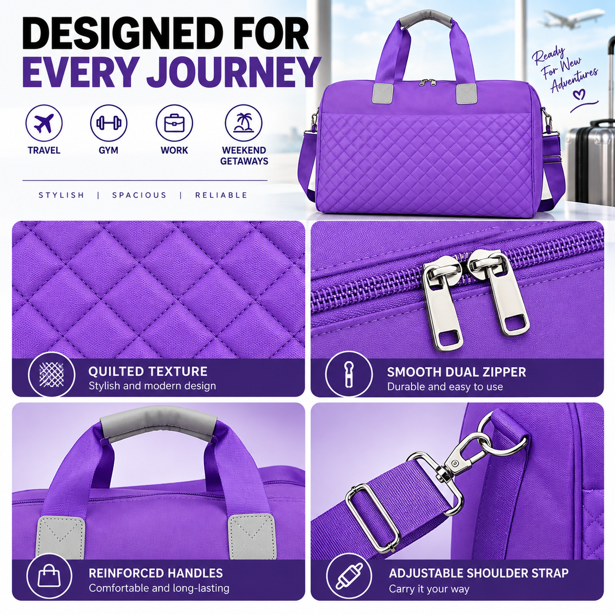 PREMIUM Travel Bag – Stylish, Spacious & Versatile