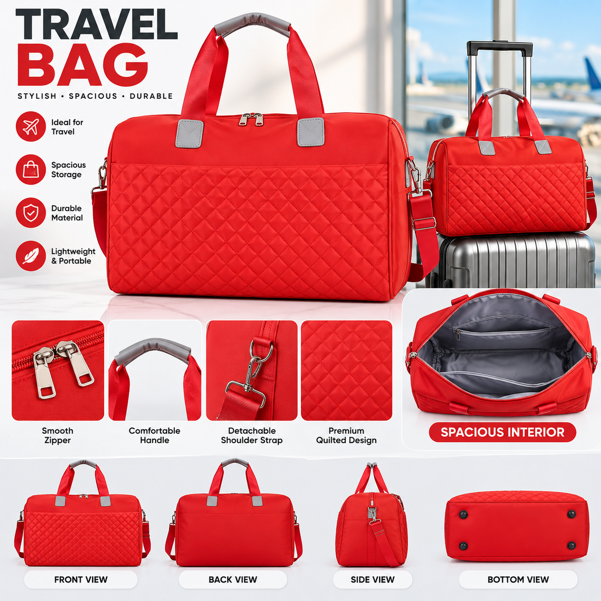 PREMIUM Travel Bag – Stylish, Spacious & Versatile