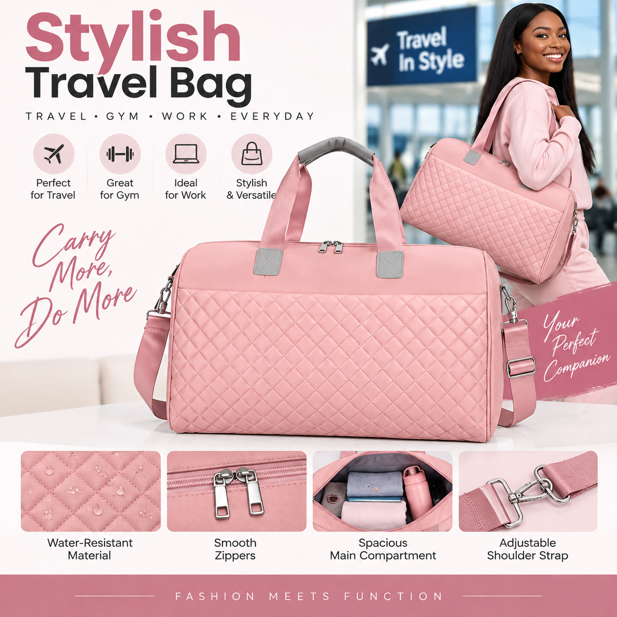 PREMIUM Travel Bag – Stylish, Spacious & Versatile