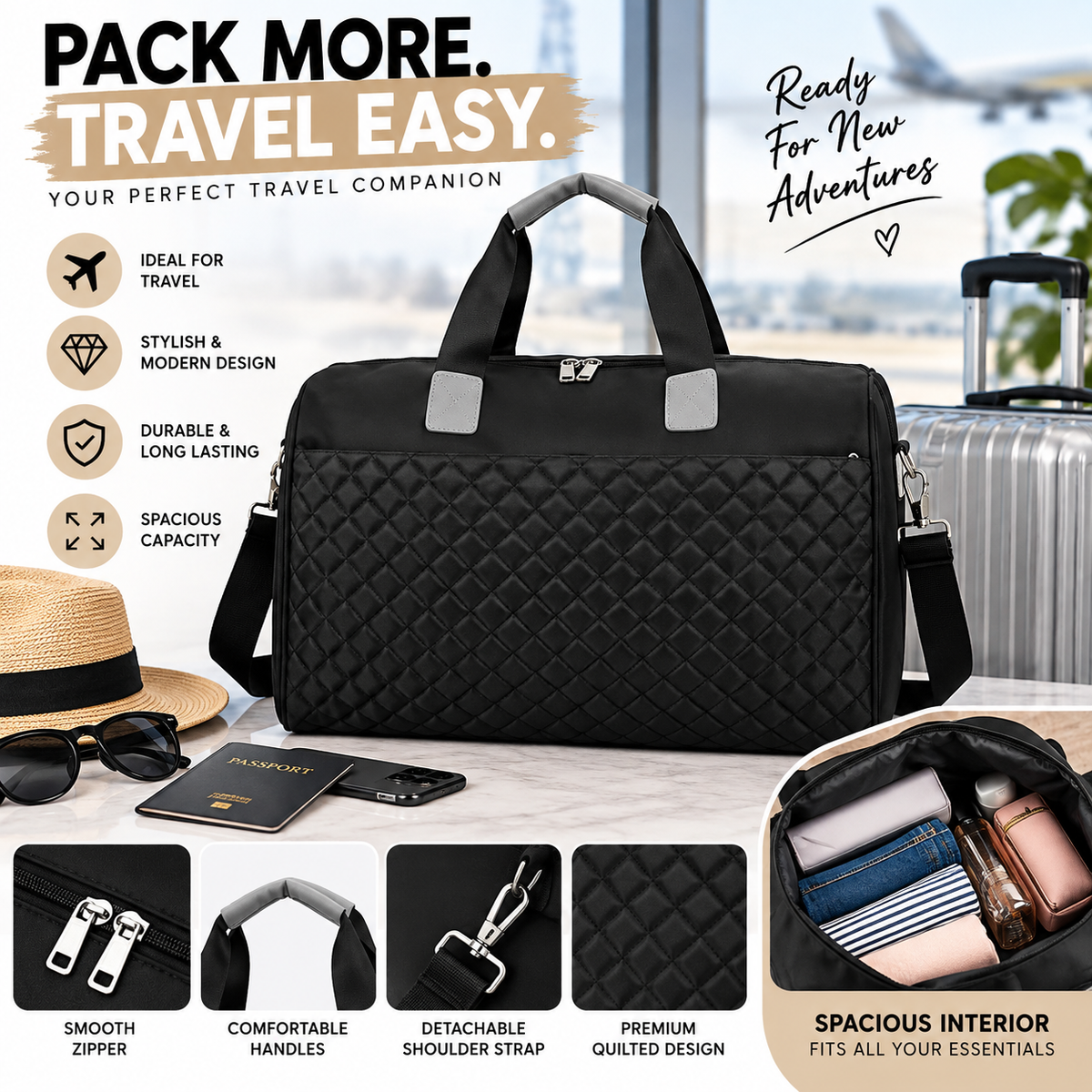 PREMIUM Travel Bag – Stylish, Spacious & Versatile