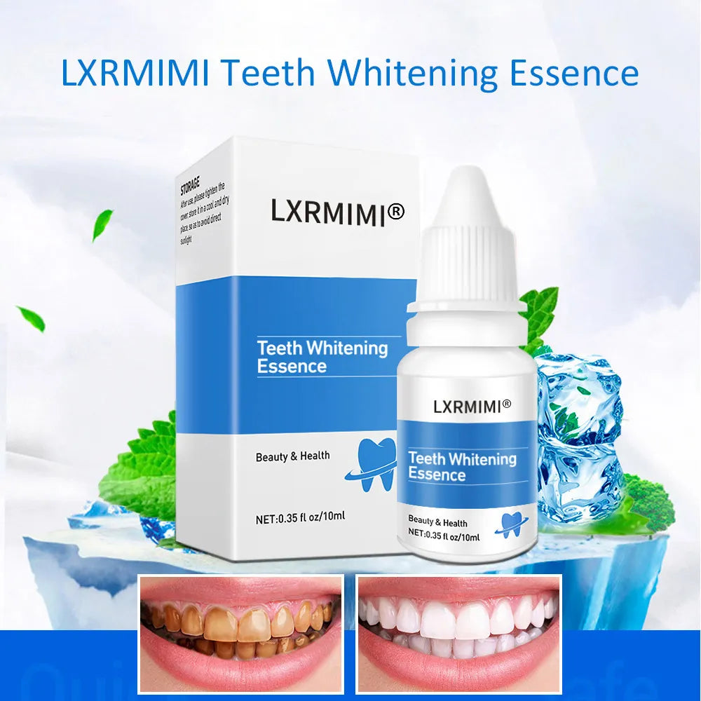 Teeth Whitening Essence – Natural Stain Remover for Yellow Teeth, Fresh Breath & Oral Care – Removes Coffee, Tea, Tobacco Stains – 10ml