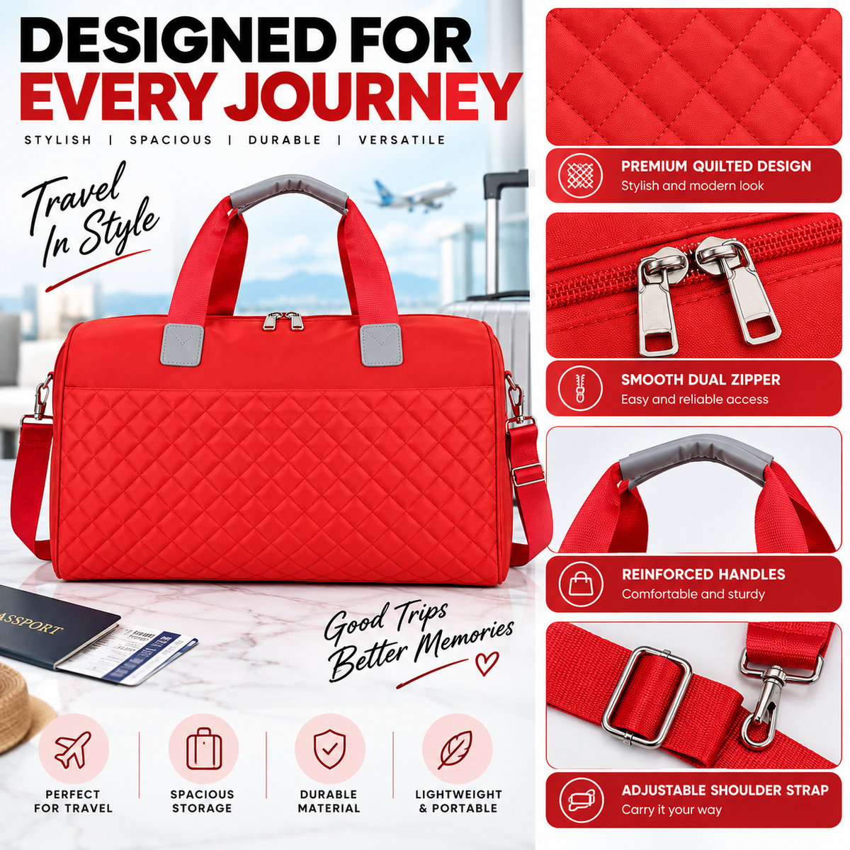 PREMIUM Travel Bag – Stylish, Spacious & Versatile