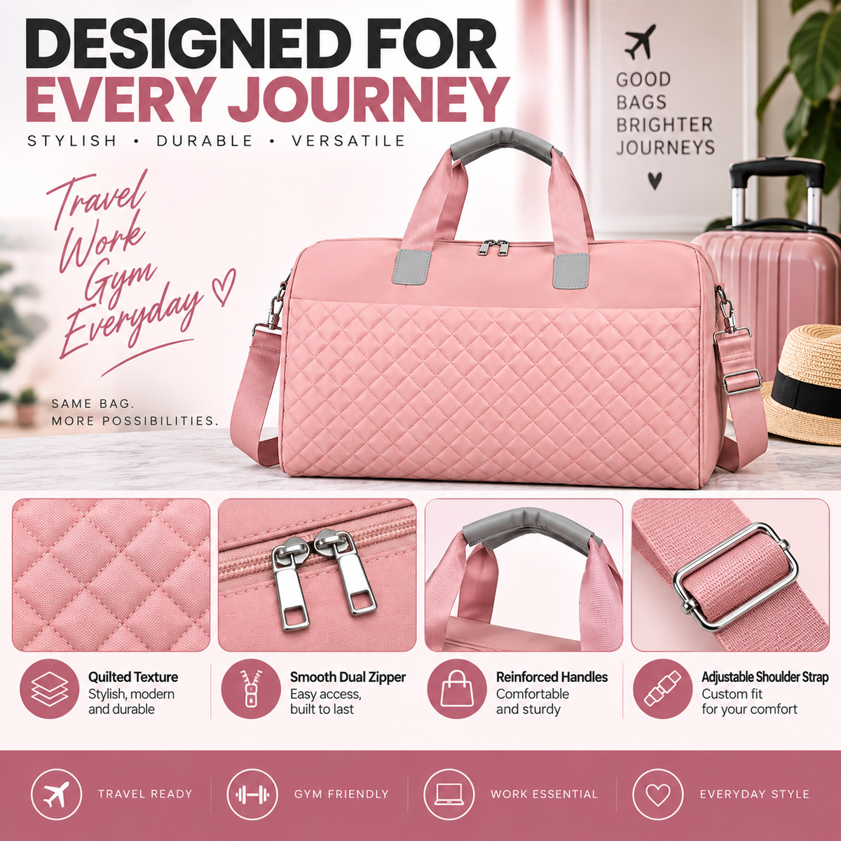 PREMIUM Travel Bag – Stylish, Spacious & Versatile