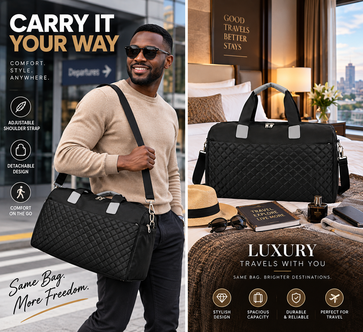 PREMIUM Travel Bag – Stylish, Spacious & Versatile
