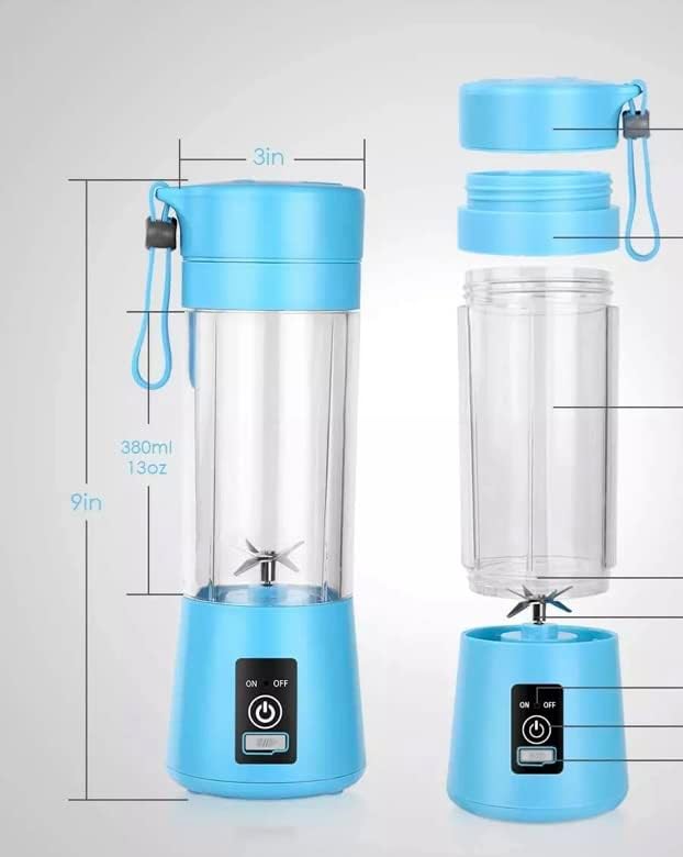 Portable & Rechargeable Battery Juice Blender With 2000mAh Battery Capacity, 380 mL